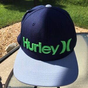 Hurley Blue Green Embroidered Classic Logo Cap Athleisure Athletic